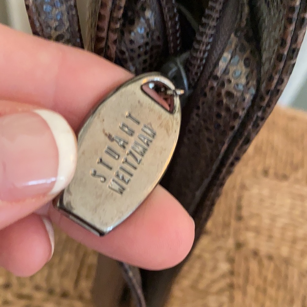 Stuart Weitzman Python Snake Skin Embossed Bag - image 6